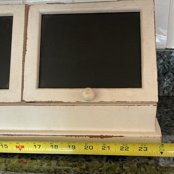Shabby Chic Tabletop Organization/Storage Unit, Black Front Are Chalkboard - Picture 8 of 14